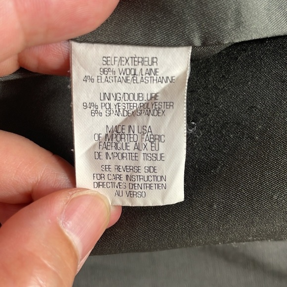 Theory Tilifi fit and flare wool grey/green dress size 6 - Picture 6 of 7